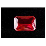 Emerald Cut 17.71 CT Pigeon Blood Red Ruby 18 x 13