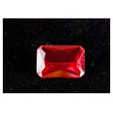Emerald Cut 17.90 CT Pigeon Blood Red Ruby