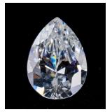 Pear Cut 30.9 CT VVS Top White Sapphire 16 x 22mm