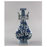 Chinese Ming Style Blue and White Porcelain Vase
