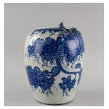 Chinese Blue and White Porcelain Grape Jar