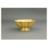 Chinese Brass Gilt Lobed Bowl Tang Zhenguan Mark