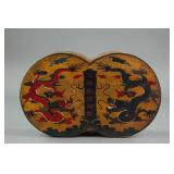 Chinese Wood Carved Dragon Box with Qianlong Mark