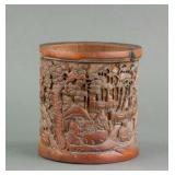 Chinese Bamboo Carved Brush Pot