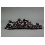 Chinese Fine Wood Carved Happy Buddha Statue