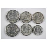 Six Assorted China Aluminum Coin of 1, 2 5 Cent