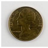 1987 France 20 Centimes Aluminum Bronze Coin KM-93