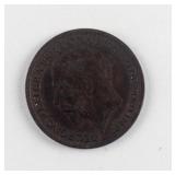 1917 United Kingdom 1 Farthing Bronze KM-808.1