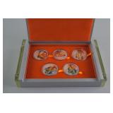 2010 Chinese Tiger Year Commemorative 5 Coin Set