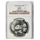 2006 Chinese Silver 10 Yuan Panda Coin NGC MS-67