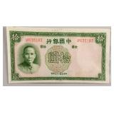 1937 China Republic 10 Yuan Banknote