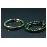 2 Pc BC Jade Necklace And Bangle