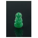 Chinese Emerald Green Jadeite Guanyin Pendant