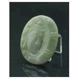 Chinese Fine Green Jadeite Guanyin Pendant