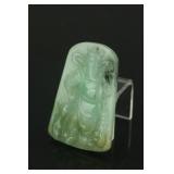 Chinese Grade A Green Jadeite Pendant W/ Certifica