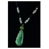 Chinese Fine Green Jadeite Dragon Pendant