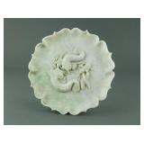 Chinese Green Jadeite Lobed Plate