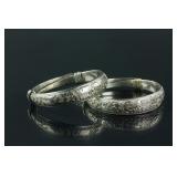 Pair of Chinese Silver Bracelets with Zuyin Mark