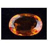 HONEY Yellow Brazilian 117.80 Ct. Citrine Oval EGL