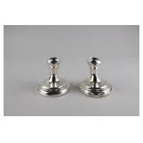 Pair Vintage Weighted Sterling Silver Candlestick