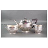 3 PC British R.M. E.P.N.S. Silverware  Teaware Set