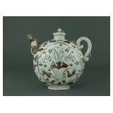 Yuan/Ming Period Rare Copper Red Porcelain Ewer