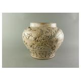 Yuan/Ming Period Large Dragon Porcelain Jar