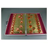 Chinese Agate Chess Set with Metal Case