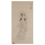 Zhang Daqian 1899-1983 Chinese Ink on Paper Roll