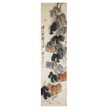 Qi Baishi 1864-1957 Chinese Watercolour Scroll