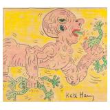 Keith Haring 1958-1990 American Pencil and Crayon