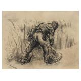 Vincent Van Gogh 1853-1890 Dutch Charcoal Sketch