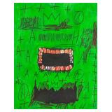 Jean-Michel Basquiat 1960-1985 Mixed Media Face