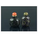 2 Pc Chinese Agate Snuff Bottles