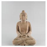 Chinese Ming Style Hardstone Carved Buddha Statue