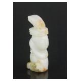 Chinese Fine White Jade Carved Man Pendant