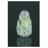 Chinese Icy Green Jadeite Bamboo Pendant