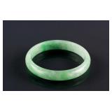 Burma Green Jadeite Carved Bangle