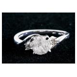 14k White Gold 1.34ct Diamond Ring CRV$5850