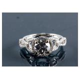 14k White Gold1.55ct & 0.20ct Diamond Ring