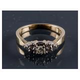 14k Yellow Gold 0.22ct Diamond Ring CRV$2250