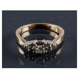 14k Yellow Gold 0.22ct Diamond Ring CRV$2250