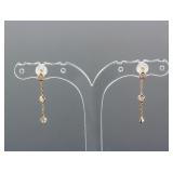 14k Yellow Gold Diamond Earrings RV$400