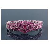 Sterling Silver 0.75ct Ruby Bracelet CRV$4350