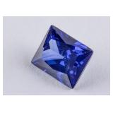 Princess Cut 7.57 ct Blue Sapphire 11.01 x 8.96 mm