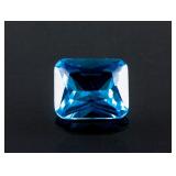 SEA BLUE SAPPHIRE 7.71CT Emerald Cut 10X12mm