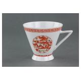 Chinese Famille Rose Porcelain Dragon Phoenix Cup