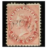 1859 Canada Queen Victoria 1 Cent Stamp Scott #14