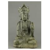 Chinese Old Bronze Buddha Qing Period NR