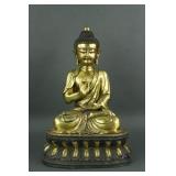 Chinese Large Bronze Buddha Ming Mark